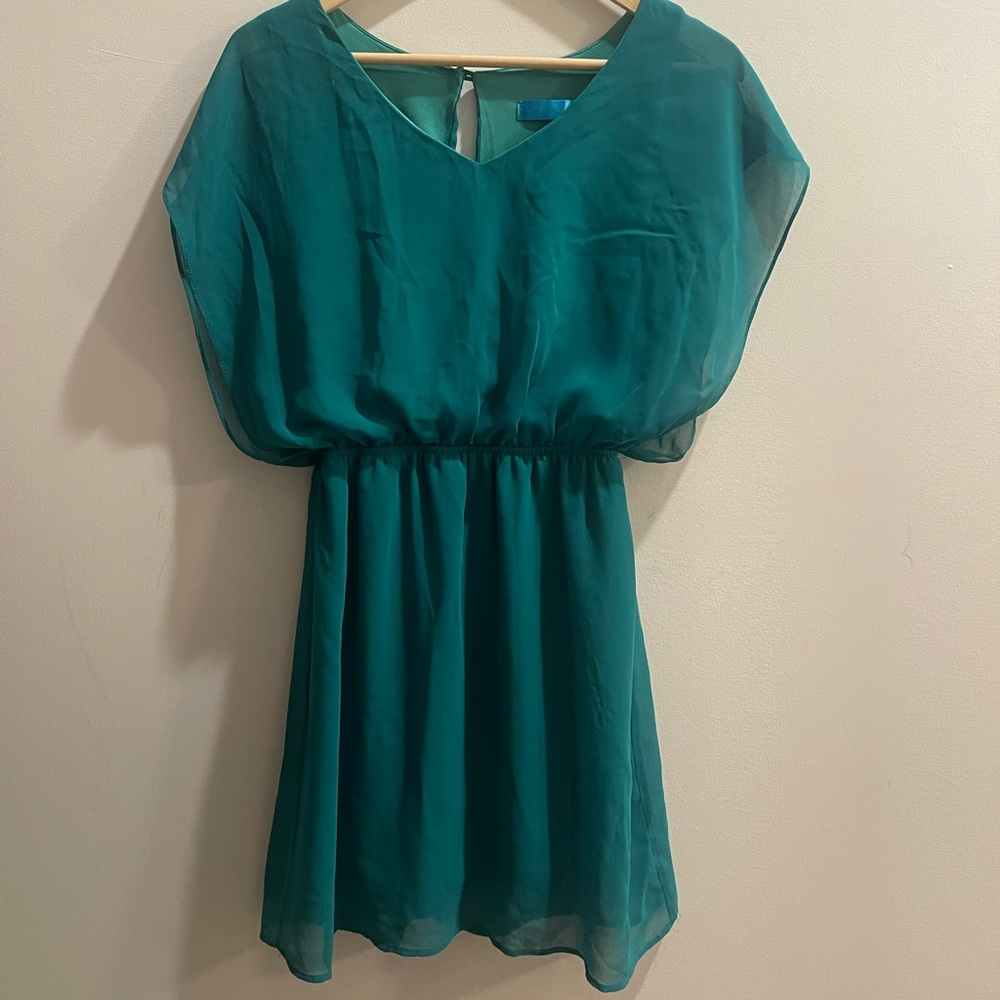 Emerald Green Wide Sleeve Dress S